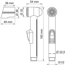 Гигиенический душ WasserKRAFT Elbe A081 Черный матовый