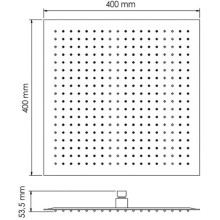 Верхний душ WasserKRAFT A119 Нержавеющая сталь