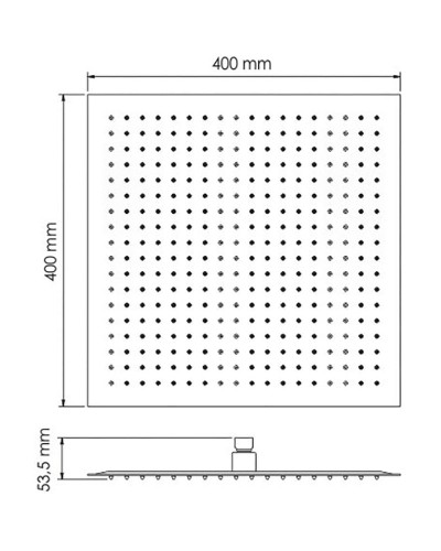 Верхний душ WasserKRAFT A119 Нержавеющая сталь