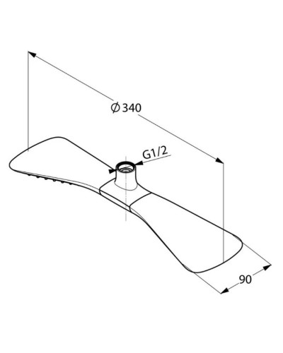 Верхний душ 340 мм Kludi Fizz 675750500