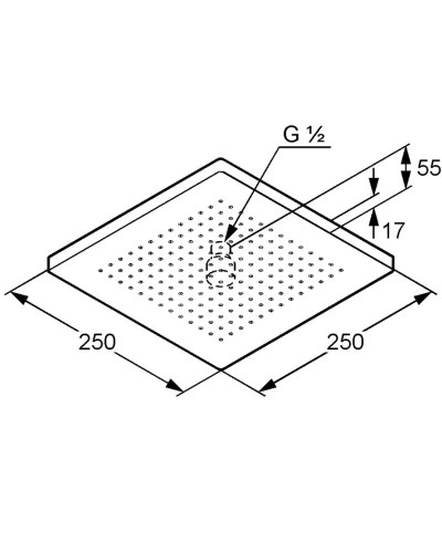 Верхний душ 250 мм Kludi A-QA Eco 6654105-00