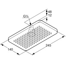Верхний душ 245 мм Kludi A-QA 4940205-00