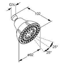 Верхний душ 92 мм Kludi A-QA 6239105-00