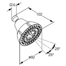 Верхний душ 92 мм Kludi A-QA 6239105-00