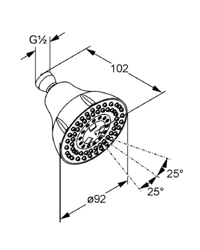 Верхний душ 92 мм Kludi A-QA 6239105-00