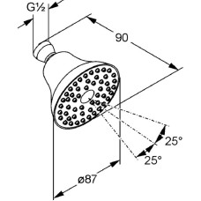 Верхний душ 87 мм Kludi A-QA 6219105-00