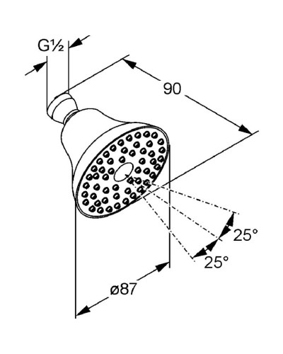 Верхний душ 87 мм Kludi A-QA 6219105-00