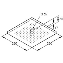 Верхний душ 250 мм Kludi A-QA 6653105-00