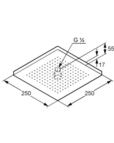 Верхний душ 250 мм Kludi A-QA 6653105-00