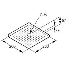 Верхний душ 200 мм Kludi A-QA 665300500
