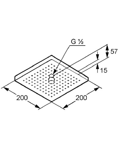 Верхний душ 200 мм Kludi A-QA 665300500