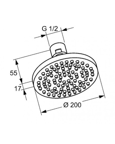 Верхний душ 200 мм Kludi A-QA 665100500