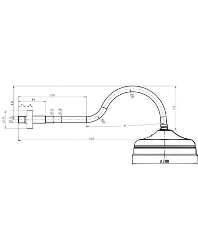 Верхний душ Boheme Imperiale 414 Золото