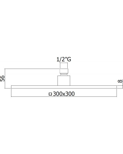 Верхний душ Paffoni Syncro King 30 ZSOF078NO Черный матовый