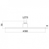 Верхний душ Paffoni Master King ZSOF079HGSP Медовое золото
