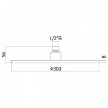 Верхний душ Paffoni Master King ZSOF079HGSP Медовое золото