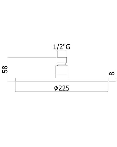 Верхний душ Paffoni Master ZSOF074CR Хром