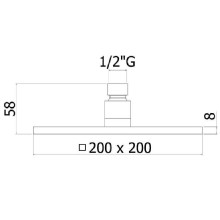 Верхний душ Paffoni Syncro ZSOF075CR Хром