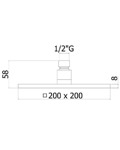 Верхний душ Paffoni Syncro ZSOF075NO Черный