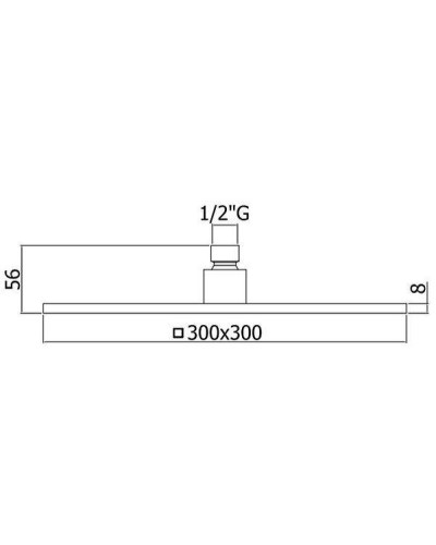 Верхний душ Paffoni Syncro King ZSOF078CR Хром