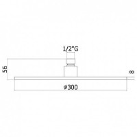Верхний душ Paffoni Master King ZSOF079NO Черный