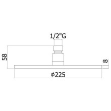 Верхний душ Paffoni Master ZSOF074BO Белый