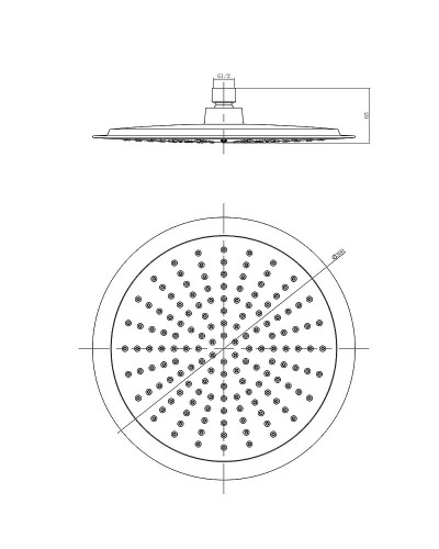 Верхний душ Lemark LM8034C Хром