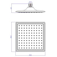Верхний душ Lemark LM8035C Хром