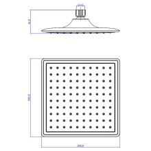 Верхний душ Lemark LM8035C Хром