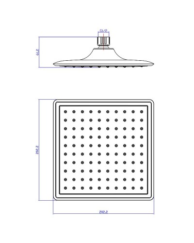 Верхний душ Lemark LM8035C Хром