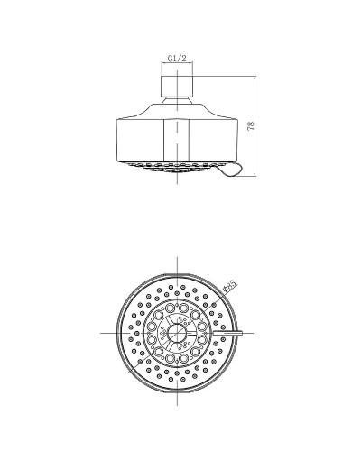 Верхний душ Lemark LM8041C Хром
