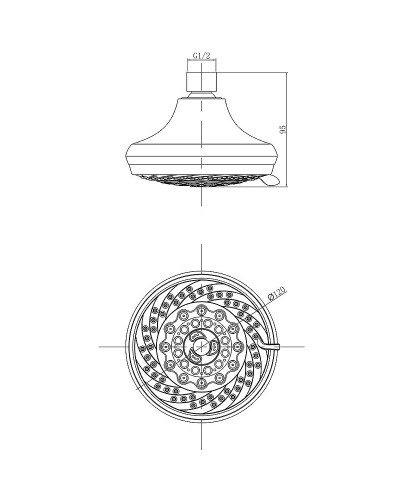 Верхний душ Lemark LM8042C Хром