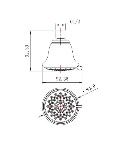 Верхний душ Lemark LM8043C Хром