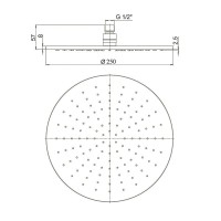 Верхний душ Paini 50PZ759TT25 Черный матовый