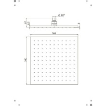 Верхний душ Paini 50CR759Q30EA Хром