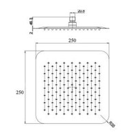 Верхний душ Paini 50CR759UPQ25E Хром