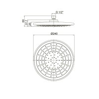 Верхний душ Paini 50CR759G5TB24E Хром
