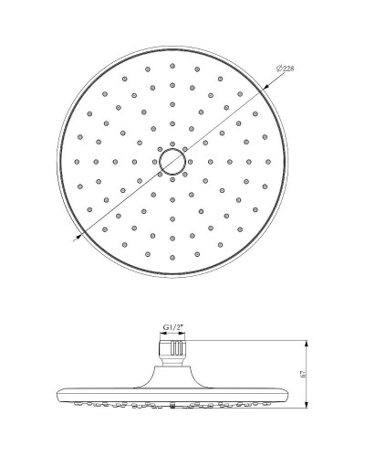Верхний душ Lemark LM8130C Хром Белый