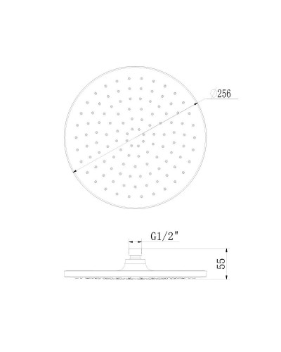 Верхний душ Lemark LM8132C Хром Белый