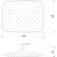 Верхний душ Lemark LM8133C Хром Белый