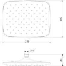 Верхний душ Lemark LM8133C Хром Белый