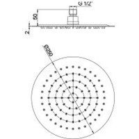 Верхний душ Paini 50CR759UP25E Хром
