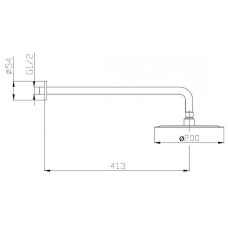 Верхний душ BelBagno Ancona ANCONA-SLD-CRM Хром