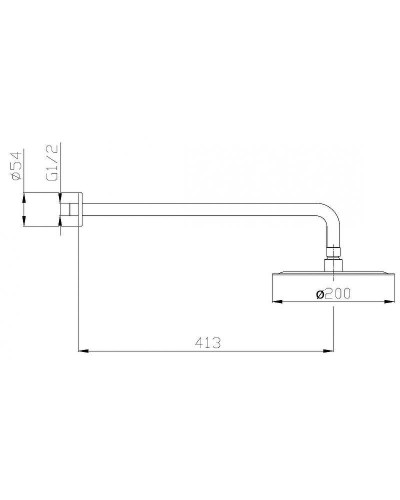 Верхний душ BelBagno Ancona ANCONA-SLD-CRM Хром