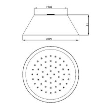 Верхний душ Cezares CZR-SPA200-01 Хром