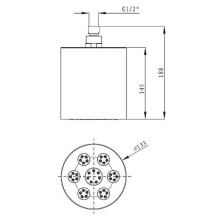 Верхний душ Cezares CZR-SPW130-01 Хром