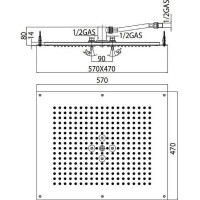 Верхний душ Bossini Dream Neb H38657.030 Хром