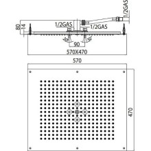 Верхний душ Bossini Dream Neb H38657.030 Хром