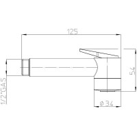 Гигиенический душ Bossini Paloma Aerato B01443.030 Хром