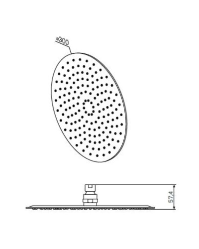 Верхний душ 300 мм Am.Pm F05R0001